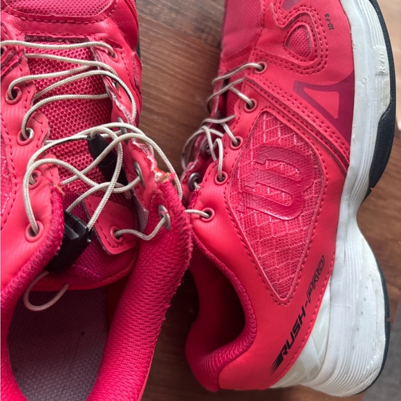Wilson Rush Pro Junior Tennis Red Athletic Shoes - Picture 5 of 8